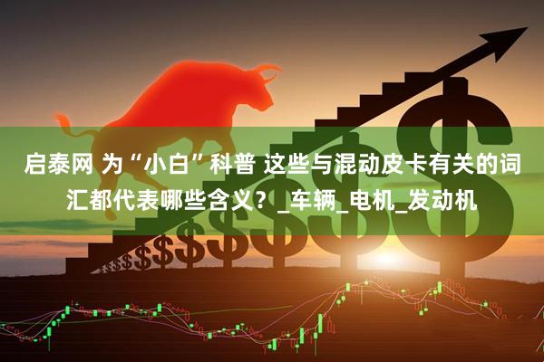 启泰网 为“小白”科普 这些与混动皮卡有关的词汇都代表哪些含义？_车辆_电机_发动机